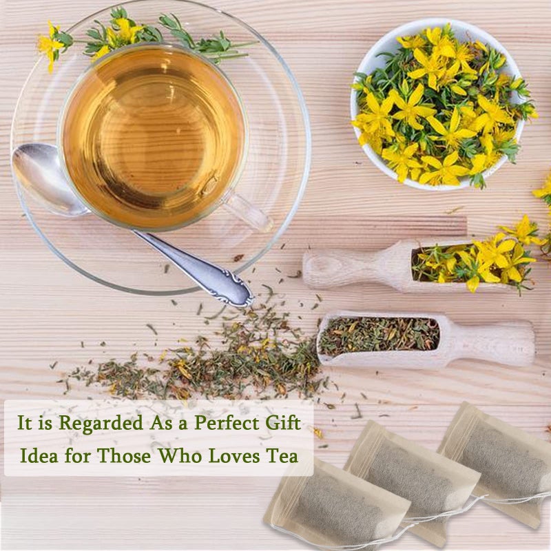 NEPAK 600 Pcs Disposable Tea Filter Bags for Loose Tea,Drawstring Empty Tea Bags for Loose Leaf Tea,with 100% Natural Unbleached Paper(1.97 x 2.76 inch) - Image 4
